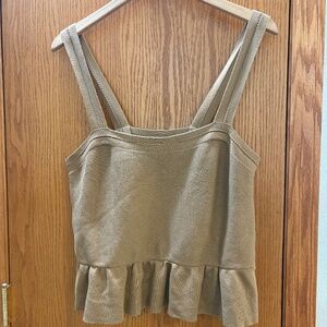 Banana Republic Peplum Sweater Tank sz L